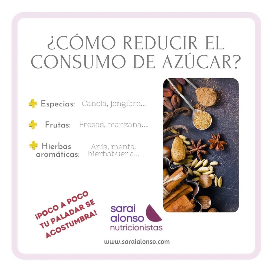 Infografía de como bajar la azucar